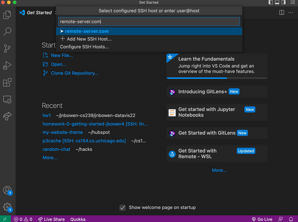 How to Connect to a Remote Server with SSH on VSCode – Joshua Bowen's Notes